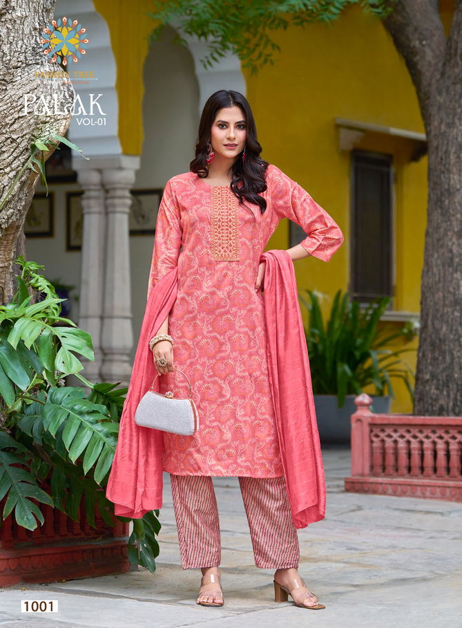 Palak Vol 1 By Passion Tree Straight Cut Kurti With Bottom Dupatta Wholesale Shop In Surat